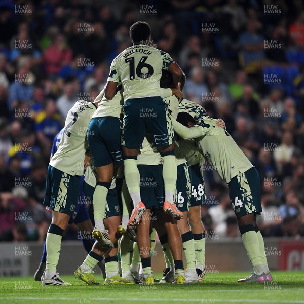 190825 - AFC Wimbledon v Cardiff City - Sky Bet League 1 - David Turnbull of Cardiff City celebrates scoring a late goal to win the match