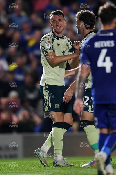 190825 - AFC Wimbledon v Cardiff City - Sky Bet League 1 - David Turnbull of Cardiff City celebrates scoring a late goal to win the match