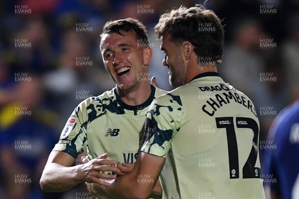 190825 - AFC Wimbledon v Cardiff City - Sky Bet League 1 - David Turnbull of Cardiff City celebrates scoring a late goal to win the match
