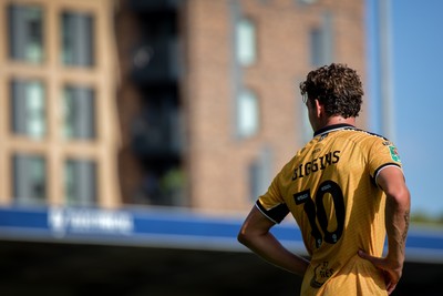 080826 - AFC Wimbledon v Newport County - Carabao Cup First Round - Harrison Biggins of Newport County