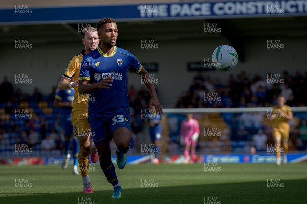 080826 - AFC Wimbledon v Newport County - Carabao Cup First Round - Isaac Ogundere of AFC Wimbledon in action