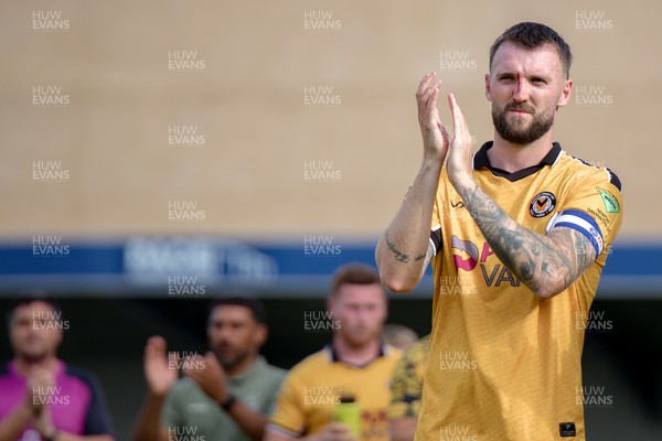 080826 - AFC Wimbledon v Newport County - Carabao Cup First Round - Kyle Cameron of Newport County after the match