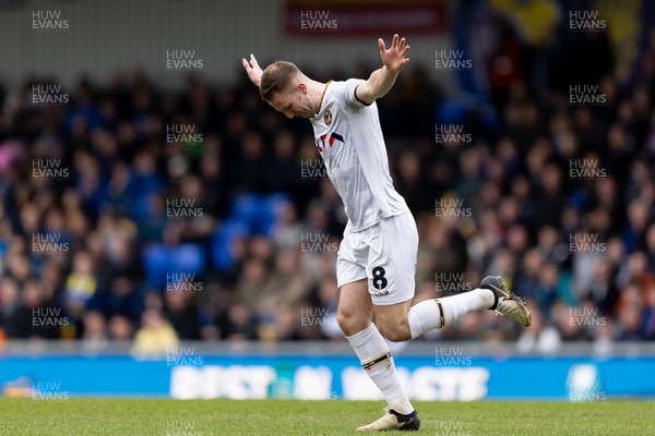 160324 - AFC Wimbledon v Newport County - Sky Bet League 2 - Bryn Morris of Newport County AFC celebrates after scoring his side�s first goal