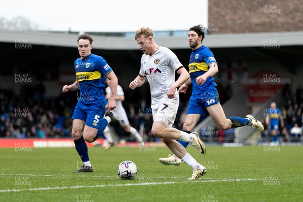 160324 - AFC Wimbledon v Newport County - Sky Bet League 2 - Will Evans of Newport County AFC in action