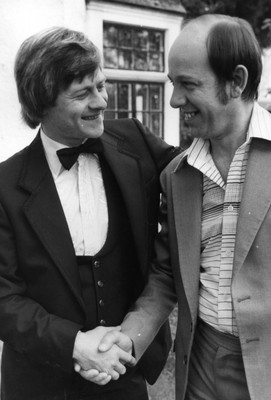 Alex Higgins and Graham Miles 090578