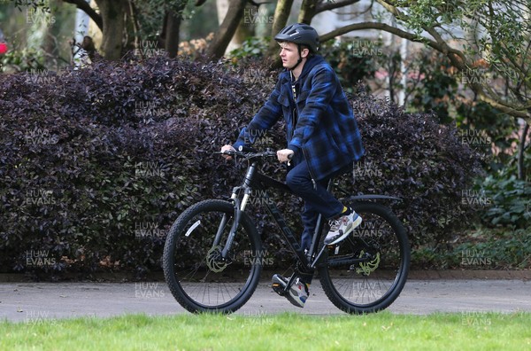 080321 - Alex Rider Filming, Cardiff - Actor Otto Farrant, who plays the title role in Alex Rider, on his bike during filming of the second series of the Amazon Prime series in Cardiff