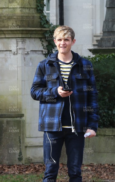 080321 - Alex Rider Filming, Cardiff - Actor Otto Farrant, who plays the title role in Alex Rider, during a break in filming of the second series of the Amazon Prime series in Cardiff
