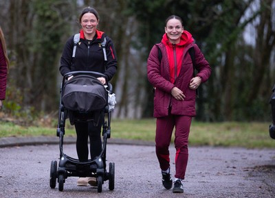 LIBRARY PIC taken 120126 - Jasmine Joyce and Alisha Joyce with baby Ralphie as they attend a Wales Women rugby session at the NCE