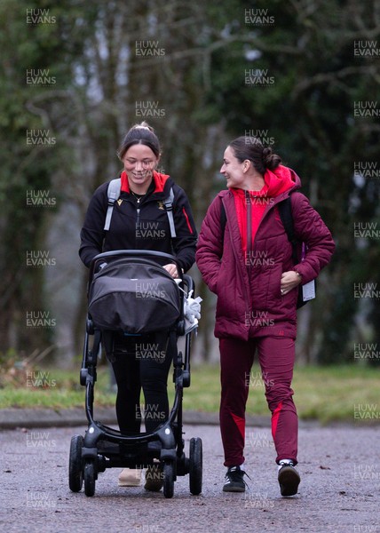 LIBRARY PIC taken 120126 - Jasmine Joyce and Alisha Joyce with baby Ralphie as they attend a Wales Women rugby session at the NCE