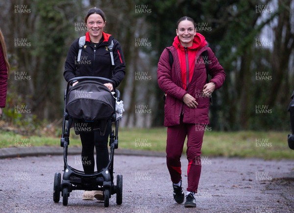 LIBRARY PIC taken 120126 - Jasmine Joyce and Alisha Joyce with baby Ralphie as they attend a Wales Women rugby session at the NCE