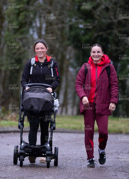 LIBRARY PIC taken 120126 - Jasmine Joyce and Alisha Joyce with baby Ralphie as they attend a Wales Women rugby session at the NCE