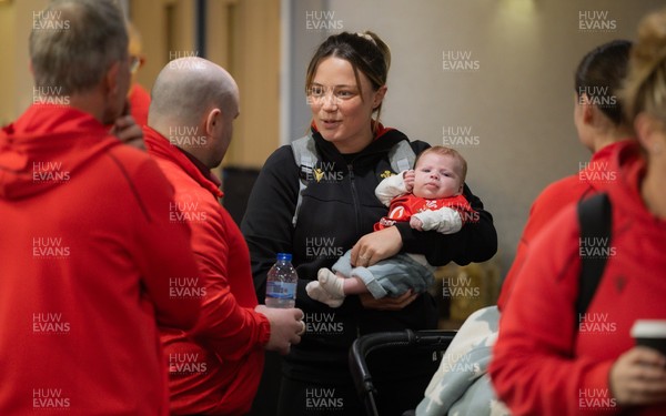 LIBRARY PIC taken 120126 - Jasmine Joyce and Alisha Joyce with baby Ralphie as they attend a Wales Women rugby session at the NCE