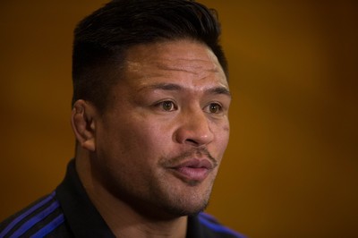 171114 -  New Zealand All Blacks Rugby Press Conference, Cardiff - All Blacks Keven Mealamu during press conference ahead of the match against Wales