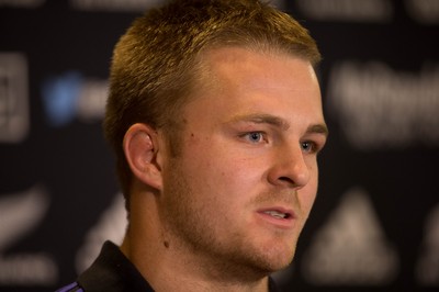 171114 -  New Zealand All Blacks Rugby Press Conference, Cardiff - All Blacks Sam Crane during press conference ahead of the match against Wales