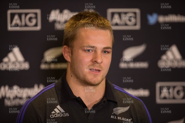 171114 -  New Zealand All Blacks Rugby Press Conference, Cardiff - All Blacks Sam Crane during press conference ahead of the match against Wales