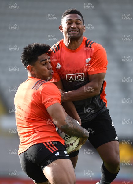 070717 - All Blacks Rugby Training - Malakai Fekitoa and Waisake Naholo during training