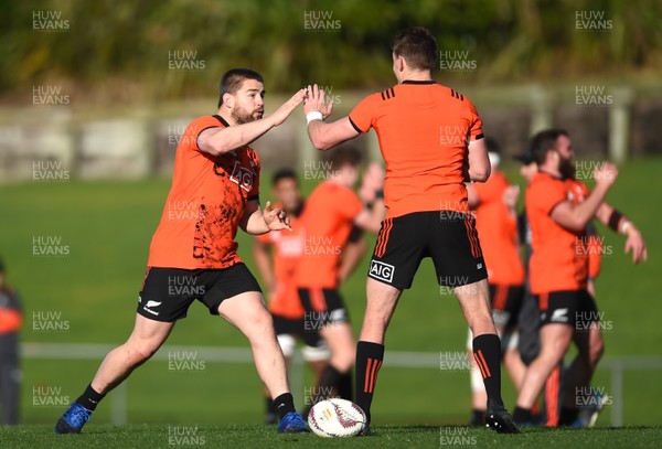 040717 - New Zealand All Blacks Rugby Training - Dane Coles and Beauden Barrett during training