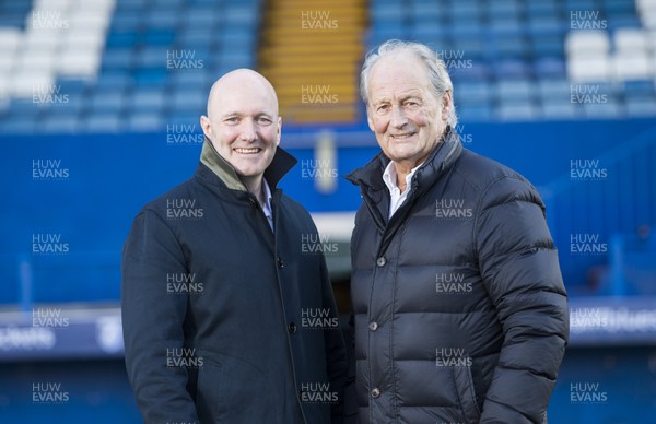261118 - Cardiff Blues - Picture shows new Cardiff Blues Chairman Alun Jones with departing chairman Peter Thomas Alun is Managing Partner of Hugh James Solicitors