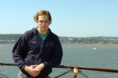 01.05.07 -  Wales and Ospreys rugby player Alun-Wyn Jones on the pier in Mumbles 