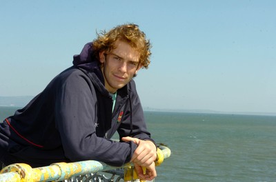 01.05.07 -  Wales and Ospreys rugby player Alun-Wyn Jones on the pier in Mumbles 