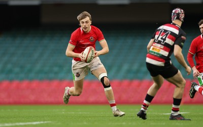 170426 - Amman United v Pontypool United, Road to Principality Finals, Boys U18 Cup Final - Amman United in red take on Pontypool United in the final of the Boys U18 Cup Final