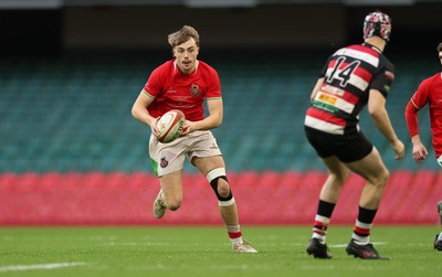 170426 - Amman United v Pontypool United, Road to Principality Finals, Boys U18 Cup Final - Amman United in red take on Pontypool United in the final of the Boys U18 Cup Final