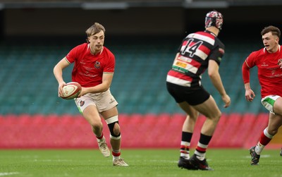 170426 - Amman United v Pontypool United, Road to Principality Finals, Boys U18 Cup Final - Amman United in red take on Pontypool United in the final of the Boys U18 Cup Final