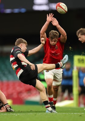 170426 - Amman United v Pontypool United, Road to Principality Finals, Boys U18 Cup Final - Amman United in red take on Pontypool United in the final of the Boys U18 Cup Final