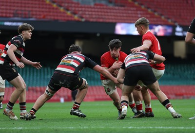 170426 - Amman United v Pontypool United, Road to Principality Finals, Boys U18 Cup Final - The teams run out at the start of the match