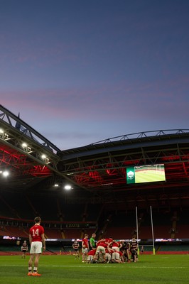 170426 - Amman United v Pontypool United, Road to Principality Finals, Boys U18 Cup Final -  A general view of the Principality Stadium during the final
