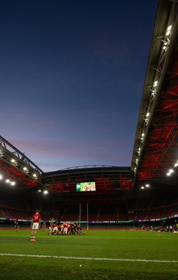 170426 - Amman United v Pontypool United, Road to Principality Finals, Boys U18 Cup Final -  A general view of the Principality Stadium during the final