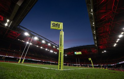 170426 - Amman United v Pontypool United, Road to Principality Finals, Boys U18 Cup Final -  A general view of the Principality Stadium during the final