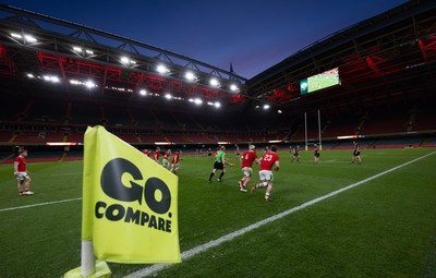 170426 - Amman United v Pontypool United, Road to Principality Finals, Boys U18 Cup Final -  A general view of the Principality Stadium during the final