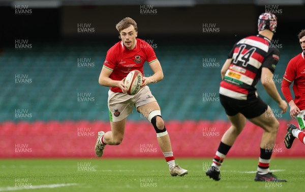 170426 - Amman United v Pontypool United, Road to Principality Finals, Boys U18 Cup Final - Amman United in red take on Pontypool United in the final of the Boys U18 Cup Final