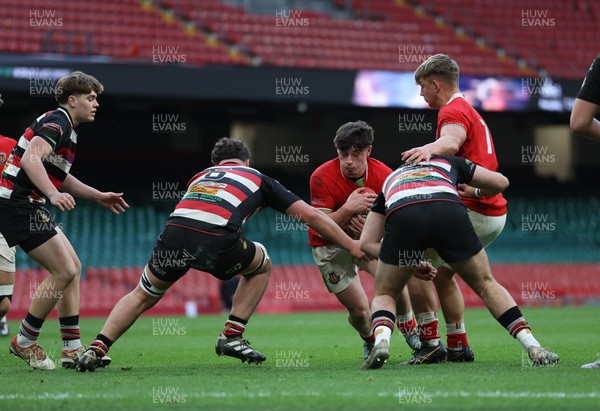 170426 - Amman United v Pontypool United, Road to Principality Finals, Boys U18 Cup Final - The teams run out at the start of the match