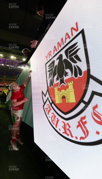 170426 - Amman United v Pontypool United, Road to Principality Finals, Boys U18 Cup Final - Player of the Match Cole Lacey of Amman United celebrates the win