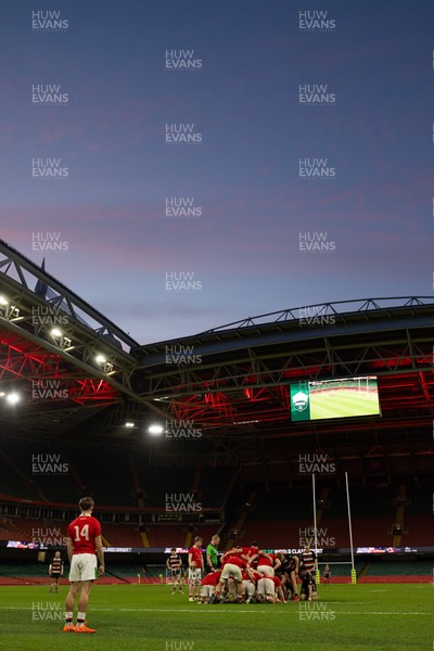 170426 - Amman United v Pontypool United, Road to Principality Finals, Boys U18 Cup Final -  A general view of the Principality Stadium during the final