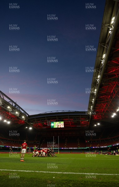 170426 - Amman United v Pontypool United, Road to Principality Finals, Boys U18 Cup Final -  A general view of the Principality Stadium during the final