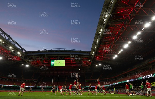 170426 - Amman United v Pontypool United, Road to Principality Finals, Boys U18 Cup Final -  A general view of the Principality Stadium during the final