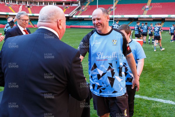 070423 - Ammanford v Burry Port - WRU National Youth U18 Plate Final - Ammanford team receive their medals