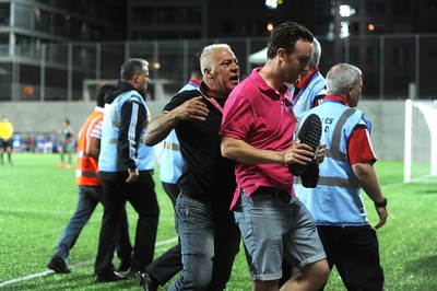 090914 - Andorra v Wales - 2016 Euro Qualifier -Wales fans invade the pitch following Gareth Bale second goal