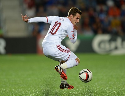 090914 - Andorra v Wales - 2016 Euro Qualifier -Aaron Ramsey of Wales