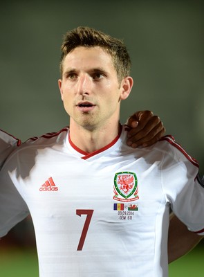 090914 - Andorra v Wales - 2016 Euro Qualifier -Joe Allen of Wales