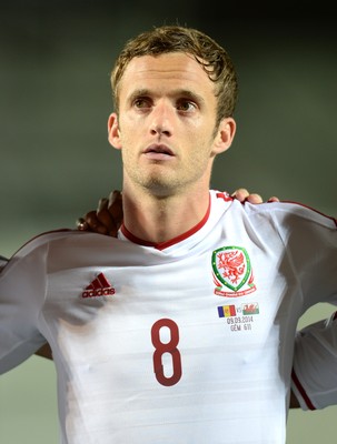 090914 - Andorra v Wales - 2016 Euro Qualifier -Andy King of Wales