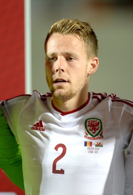 090914 - Andorra v Wales - 2016 Euro Qualifier -Chris Gunter of Wales