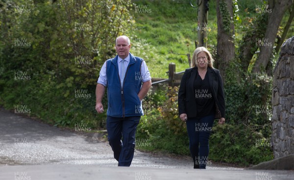 060521 Leader of the Welsh Conservatives, Andrew RT Davies, arrives with his wife Julia at his local Polling Station in Llancarfan in the Vale of Glamorgan, to cast his vote in the Welsh Parliamentary Elections