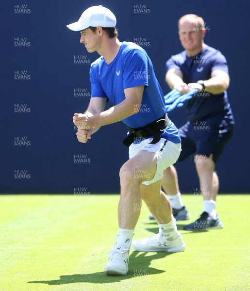 170619 - Fever Tree Tennis Championships - Andy Murray in practice before his doubles return later this week