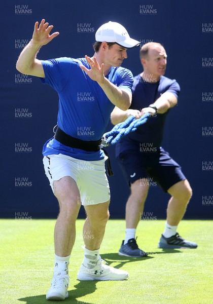 170619 - Fever Tree Tennis Championships - Andy Murray in practice before his doubles return later this week