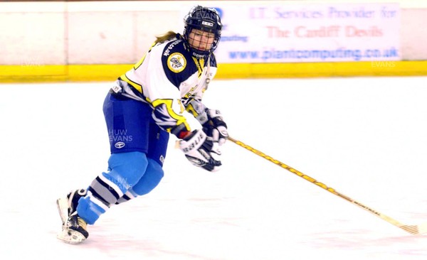 210303 - Ann Merrick, defender for the Cardiff Comets Ice Hockey Team, pictured at the Cardiff Ice Rink