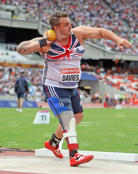 280713 - Sainsbury's Anniversary Games International Para Challenge at Olympic Stadium - Aled Davies competing in the Mens F42 Shot Put final